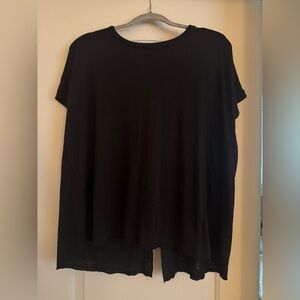 Altar'd State Revival Black Short Sleeve Split Back Shirt